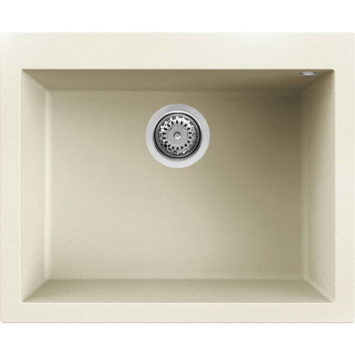 Νεροχύτης κουζίνας γρανιτένιος Elleci Quadra 110 Bianco Titano 62 61×50 (υποκαθήμενος & ένθετος)