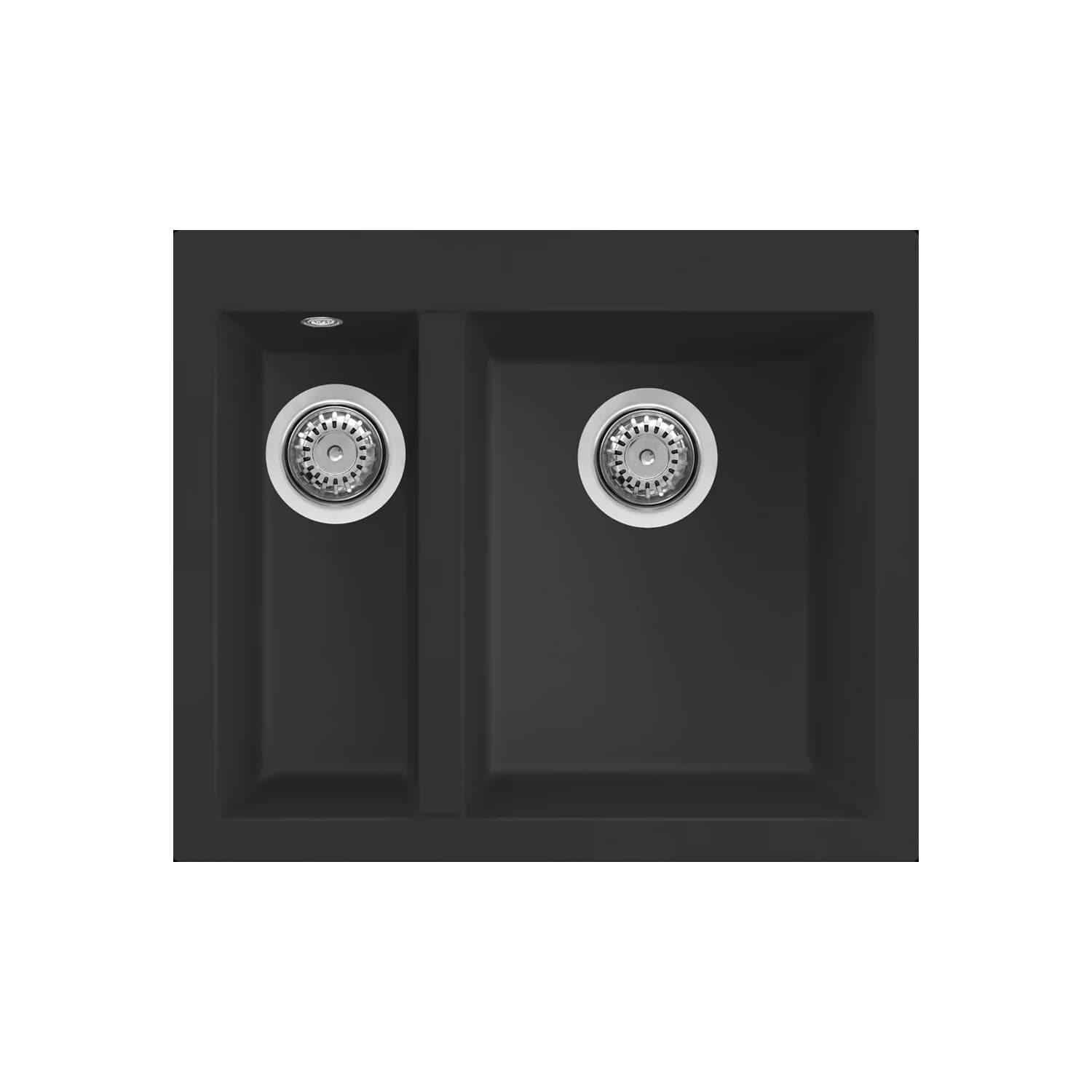 Νεροχύτης κουζίνας γρανιτένιος Elleci Quadra 150 Nero 40 59×50 (ένθετος)