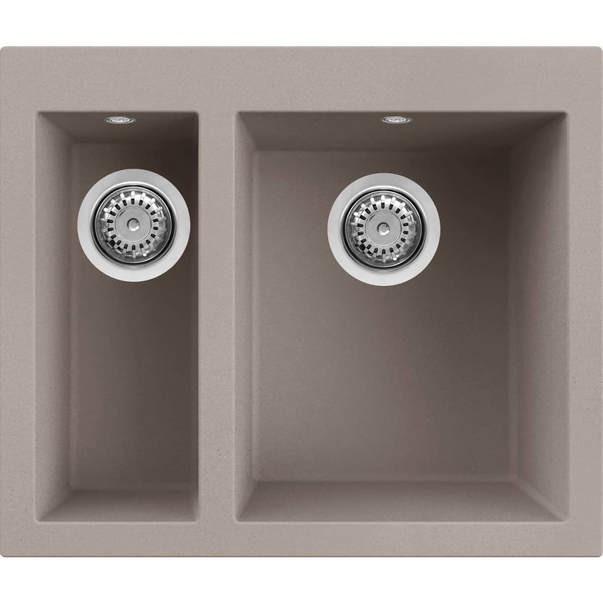Νεροχύτης κουζίνας γρανιτένιος Elleci Quadra 150 Tortora 43 59×50 (ένθετος)