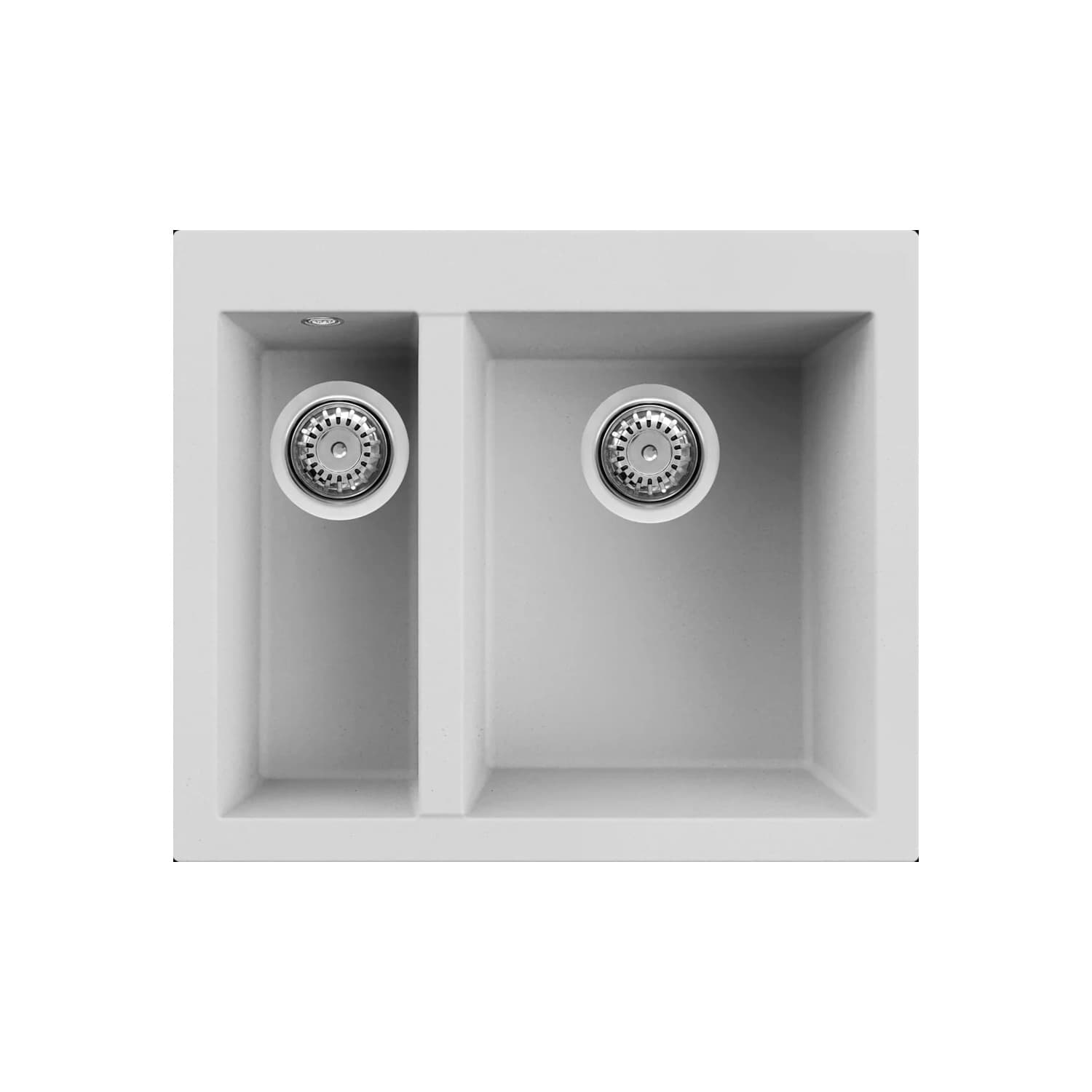 Νεροχύτης κουζίνας γρανιτένιος Elleci Quadra 150 Bianco Titano 68 59×50 (ένθετος)