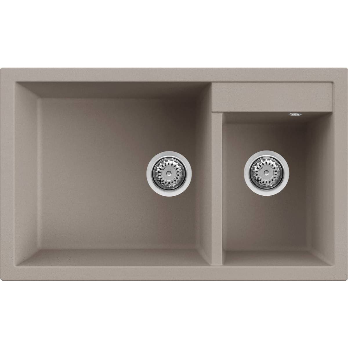 Νεροχύτης κουζίνας γρανιτένιος Elleci Quadra 440 Tortora 43 81,5×50 (υποκαθήμενος & ένθετος)