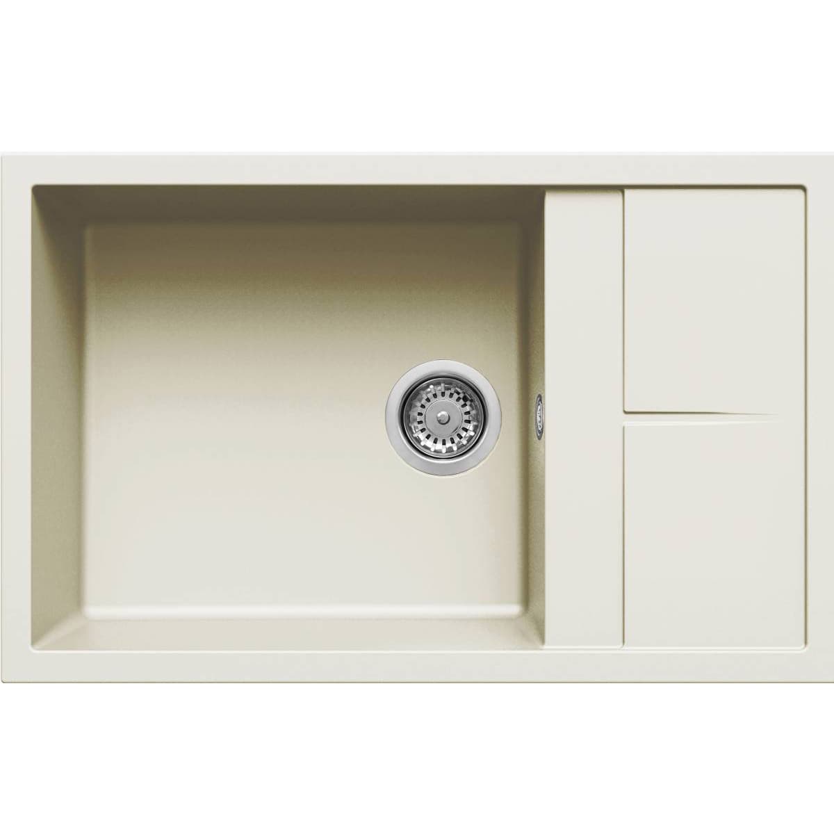 Νεροχύτης κουζίνας γρανιτένιος Elleci Unico 310 Bianco Antico 62 78×50 (ένθετος)