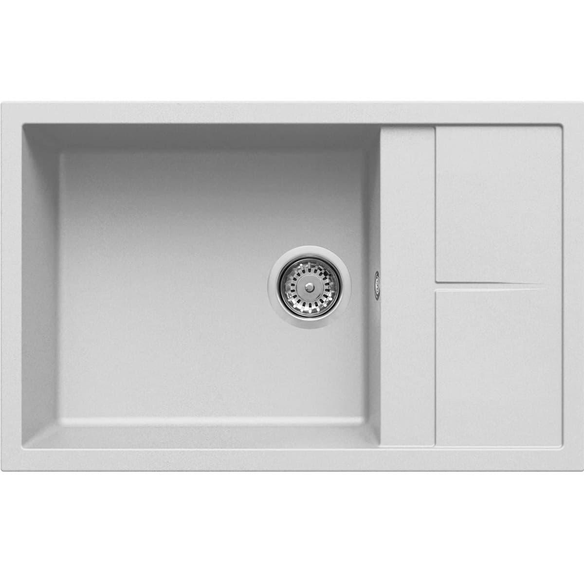 Νεροχύτης κουζίνας γρανιτένιος Elleci Unico 310 Bianco Titano 68 78×50 (ένθετος)