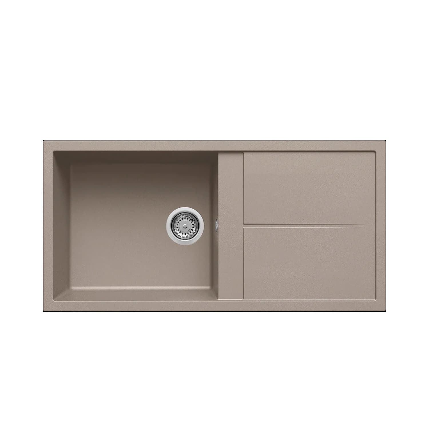 Νεροχύτης κουζίνας γρανιτένιος Elleci Unico 480 Tortora 43 100×50 (ένθετος)