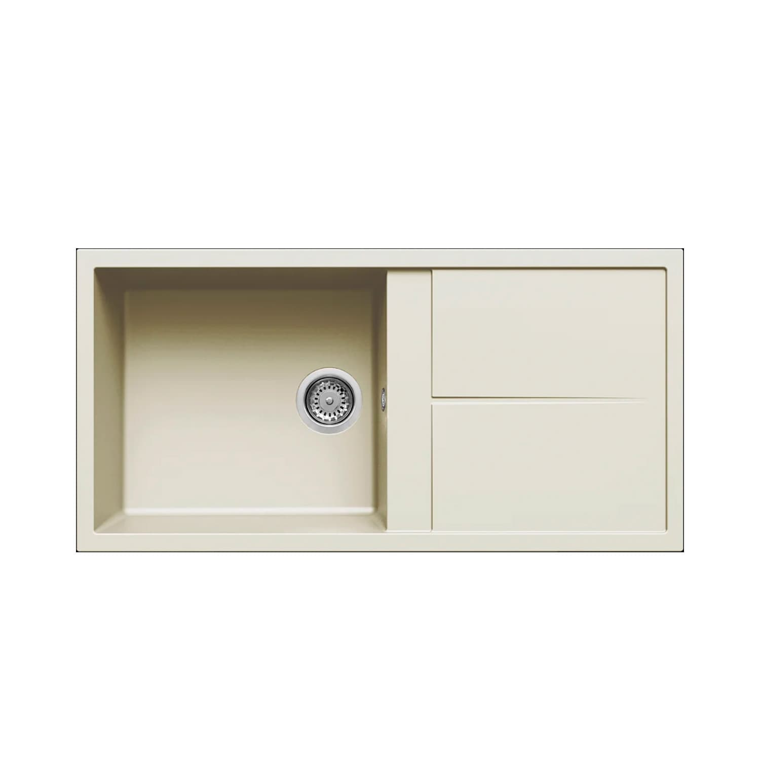 Νεροχύτης κουζίνας γρανιτένιος Elleci Unico 480 Bianco Antico 62 100×50 (ένθετος)