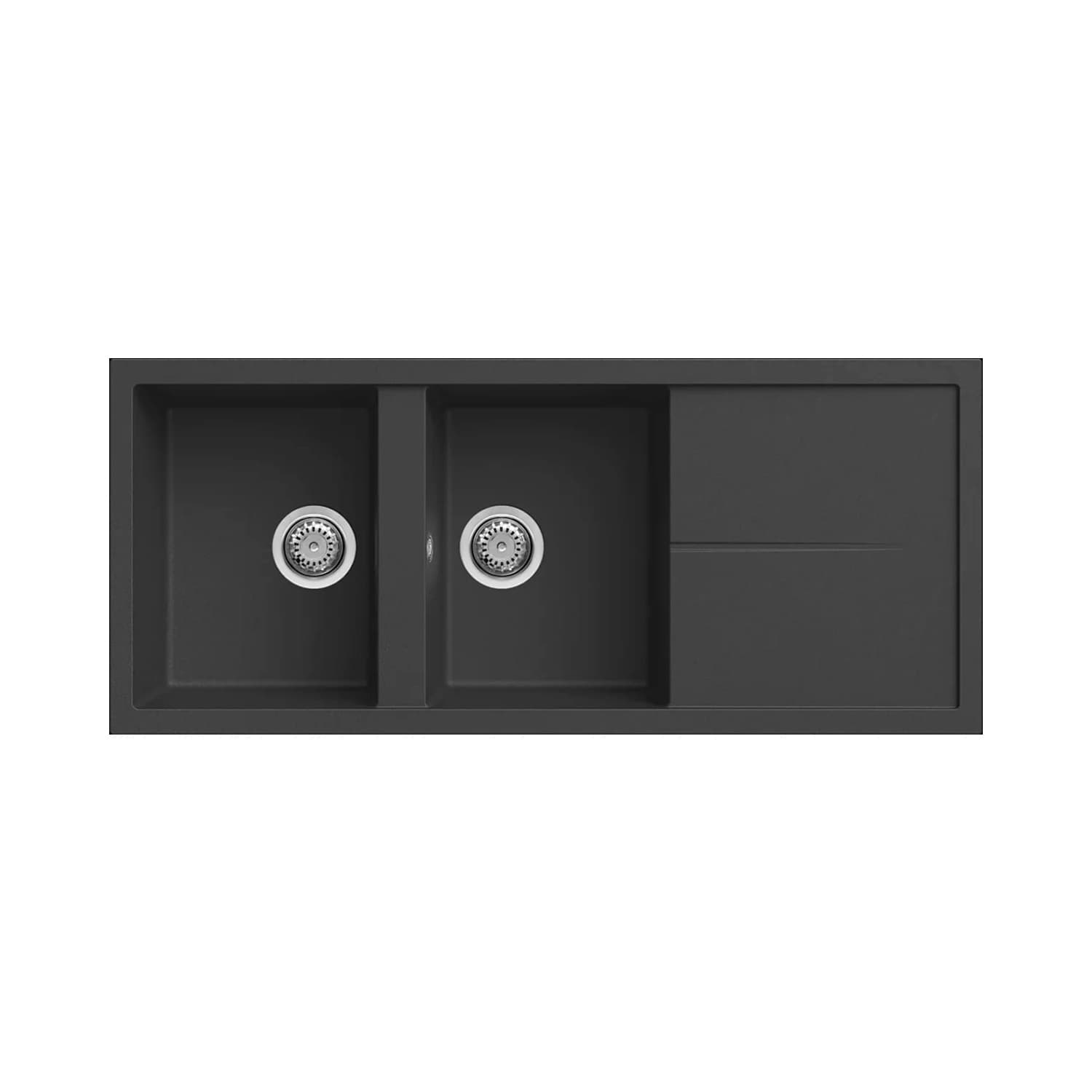 Νεροχύτης κουζίνας γρανιτένιος Elleci Unico 500 Nero 40 116×50 (ένθετος)