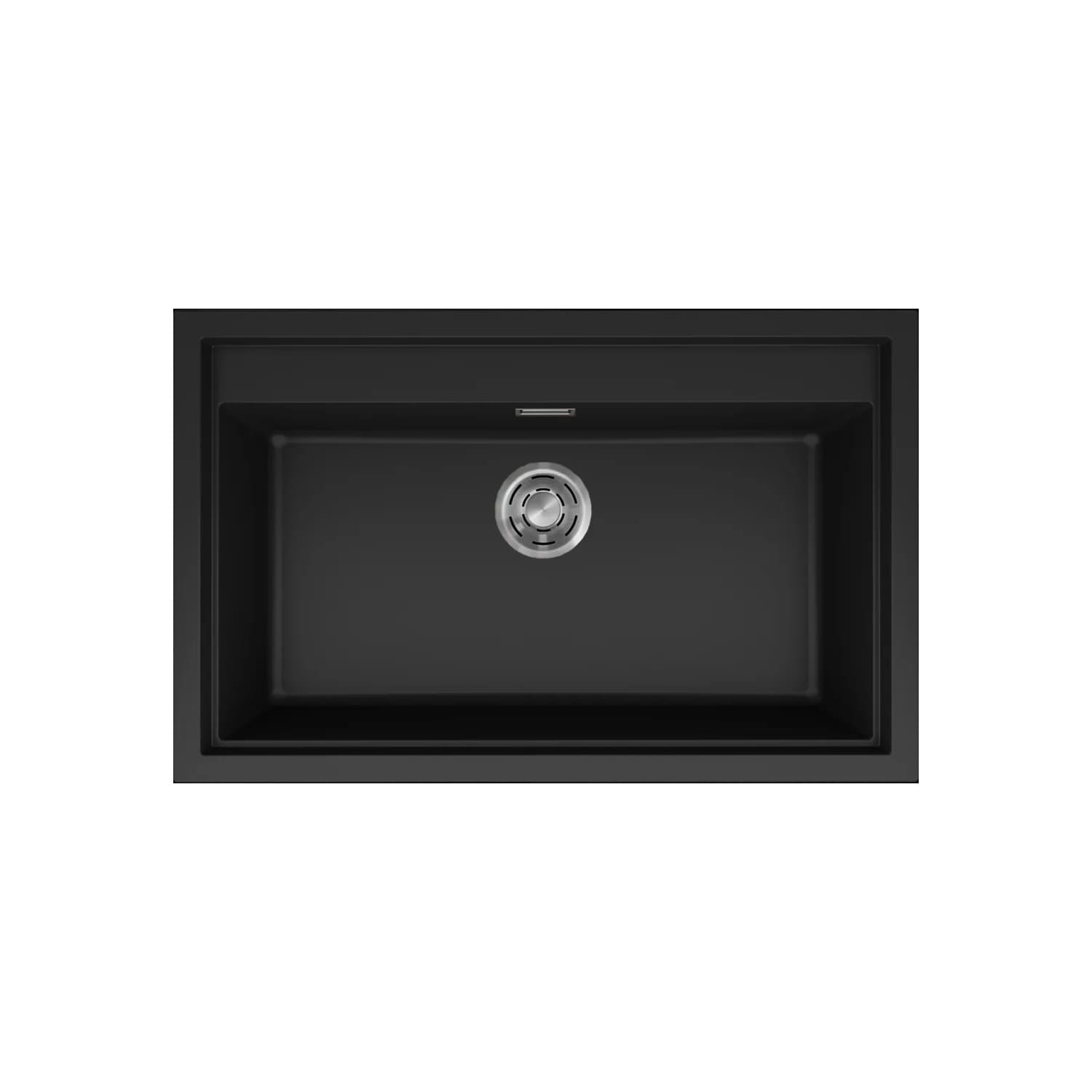 Νεροχύτης κουζίνας γρανιτένιος Elleci Sintesi 130 Black 86 79×50 (ένθετος)