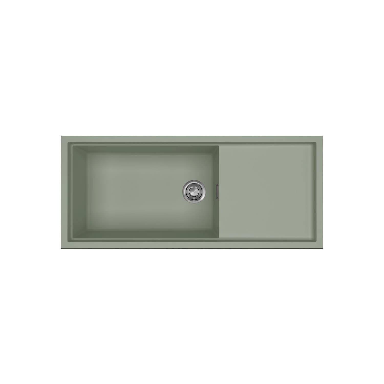 Νεροχύτης κουζίνας γρανιτένιος Elleci Sintesi 510 Sage Green 82 116×50 (ένθετος)