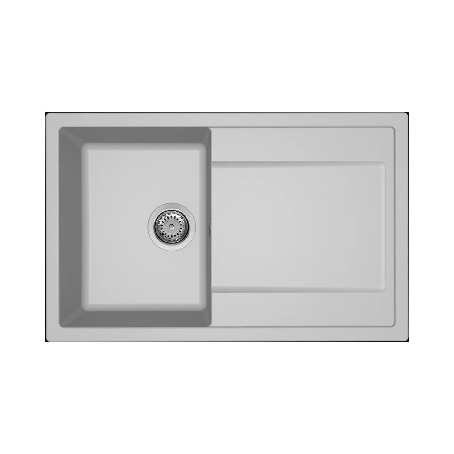 Νεροχύτης κουζίνας γρανιτένιος Elleci Life 300 Aluminium 79 79×50 (ένθετος)