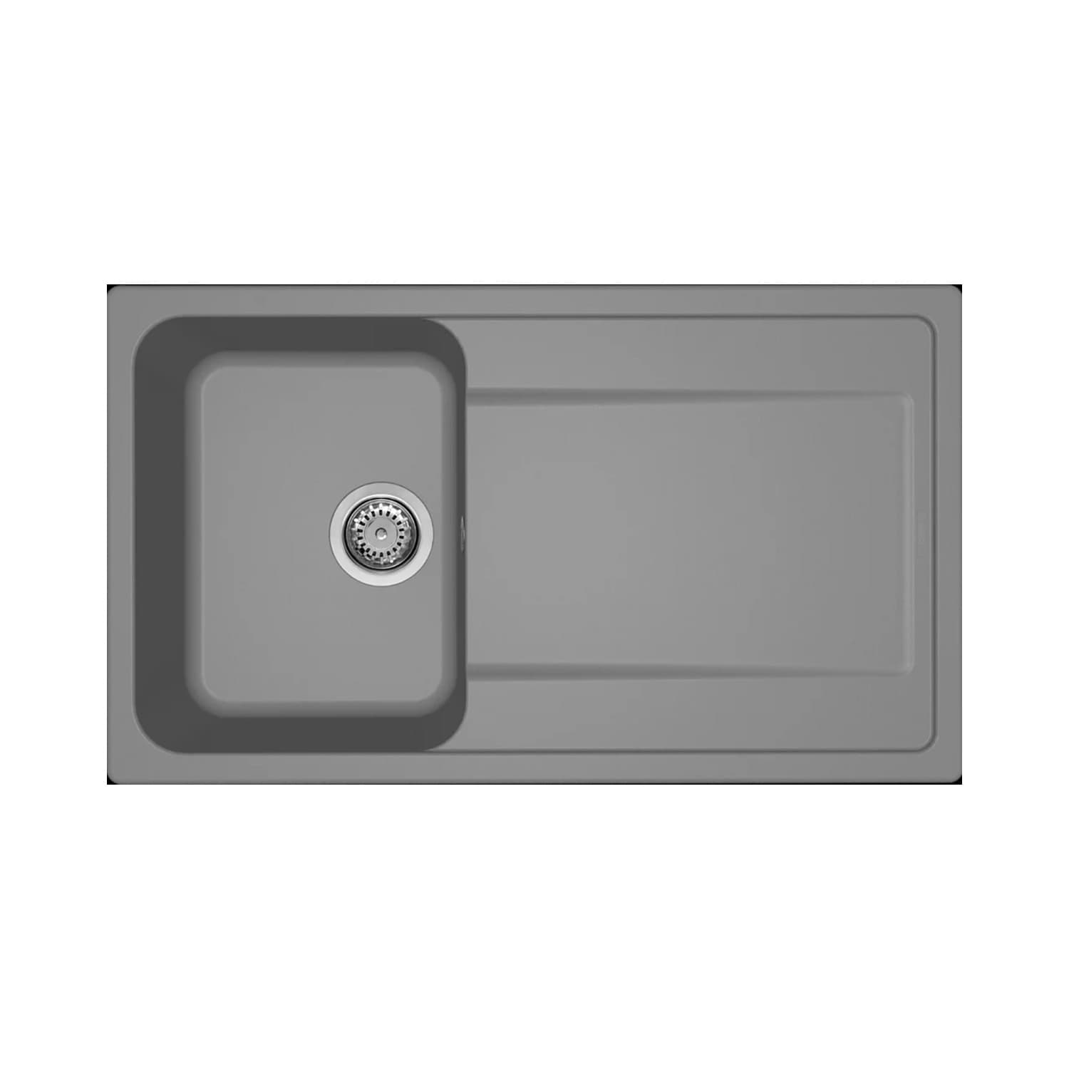 Νεροχύτης κουζίνας γρανιτένιος Elleci Life 400 Titanium 73 86×50 (ένθετος)