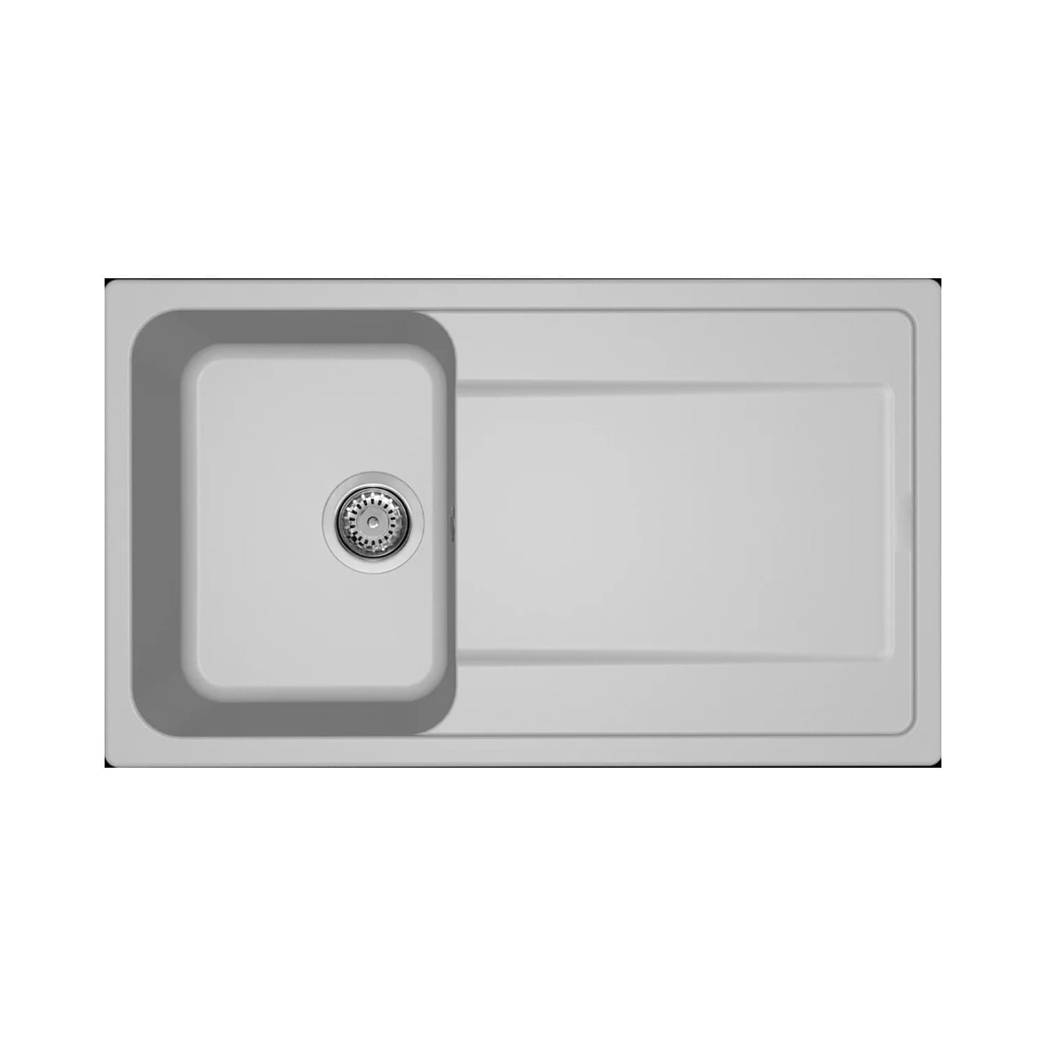 Νεροχύτης κουζίνας γρανιτένιος Elleci Life 400 Aluminium 79 86×50 (ένθετος)
