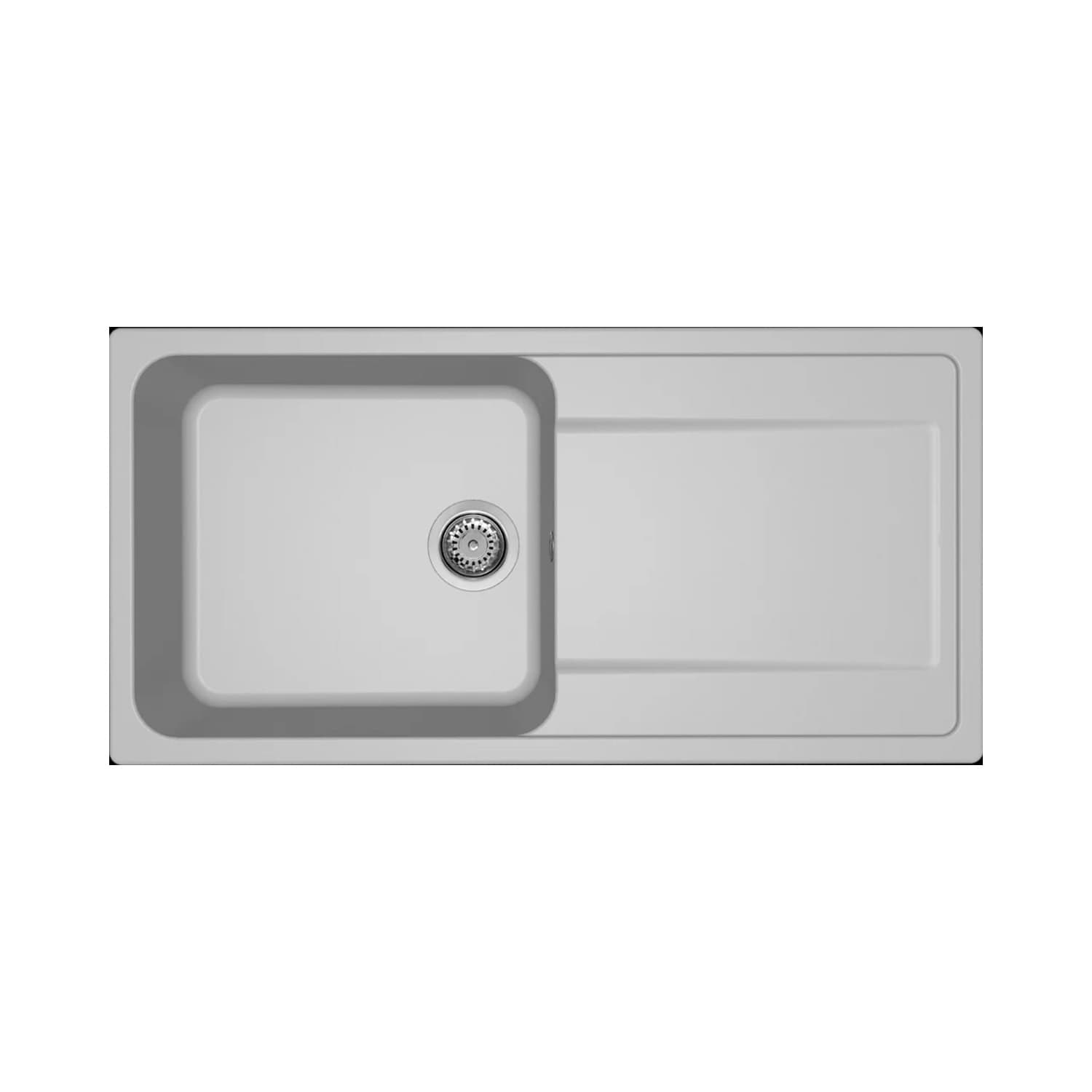 Νεροχύτης κουζίνας γρανιτένιος Elleci Life 480 Aluminium 79 100×50 (ένθετος)