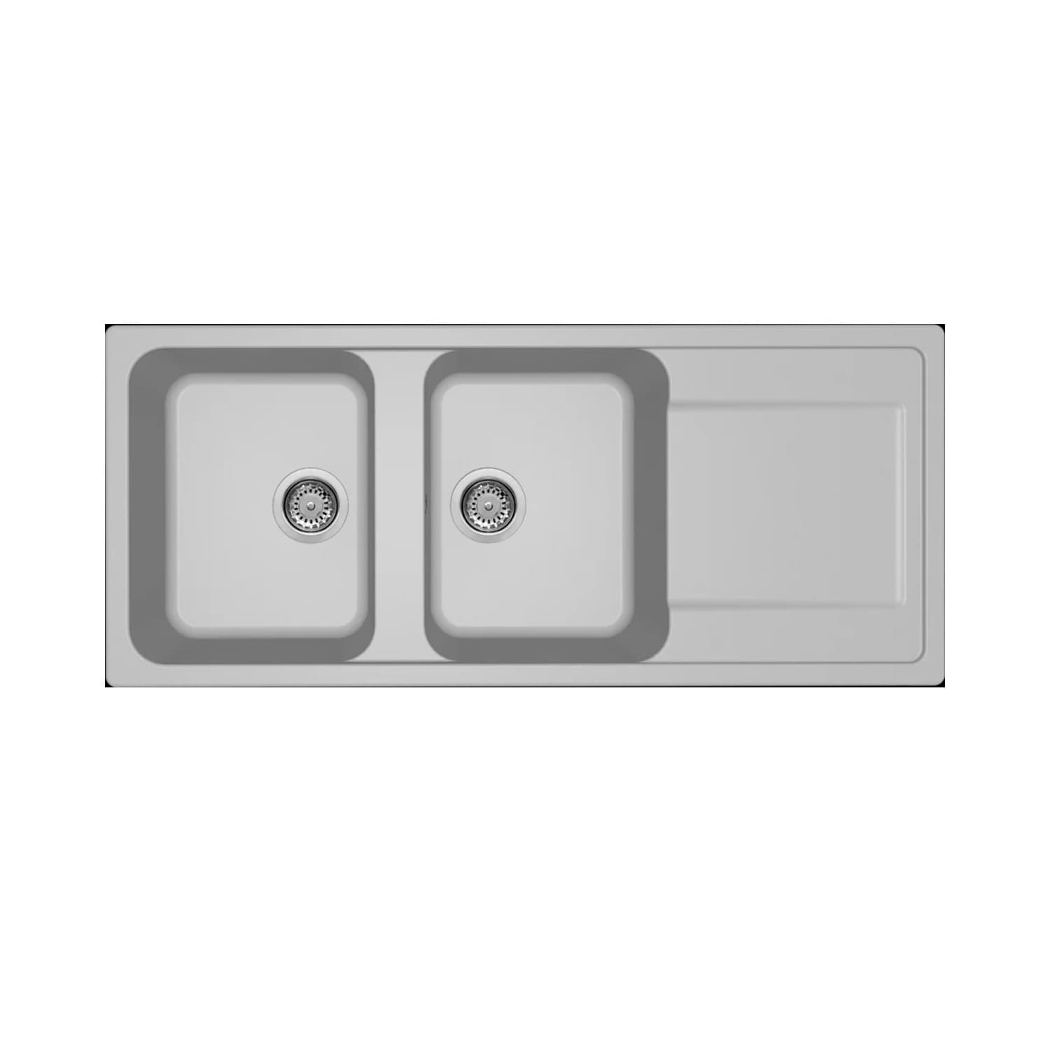 Νεροχύτης κουζίνας γρανιτένιος Elleci Life 500 Aluminium 79 116×50 (ένθετος)