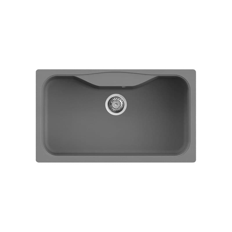 Νεροχύτης κουζίνας γρανιτένιος Elleci Fox 360 Titanium 73 86×50 (ένθετος)