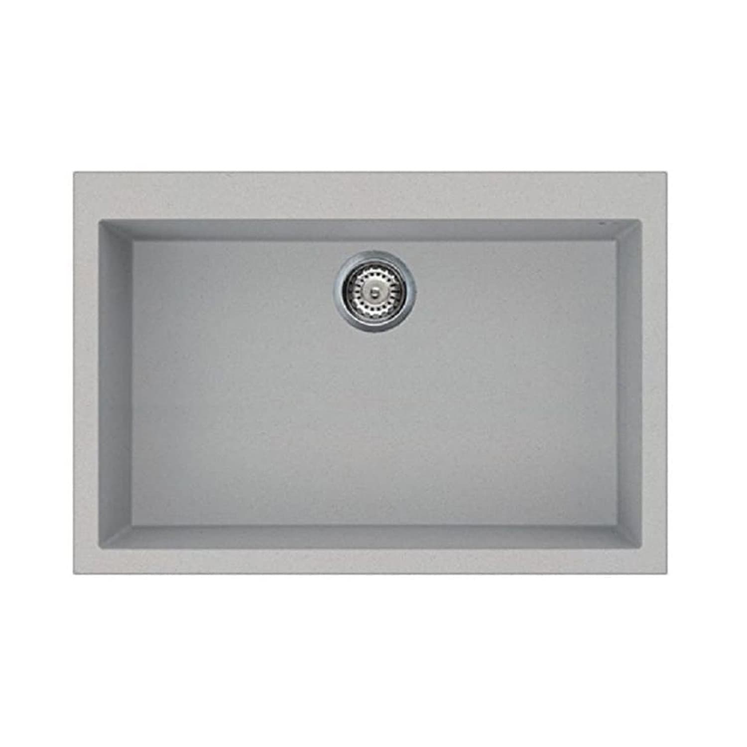 Νεροχύτης κουζίνας γρανιτένιος Elleci Quadra 130 Titanium 73 79×50 (υποκαθήμενος & ένθετος)