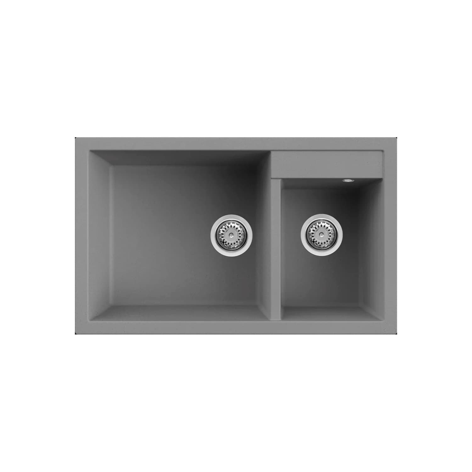 Νεροχύτης κουζίνας γρανιτένιος Elleci Quadra 440 Titanium 73 81,5×50 (υποκαθήμενος & ένθετος)
