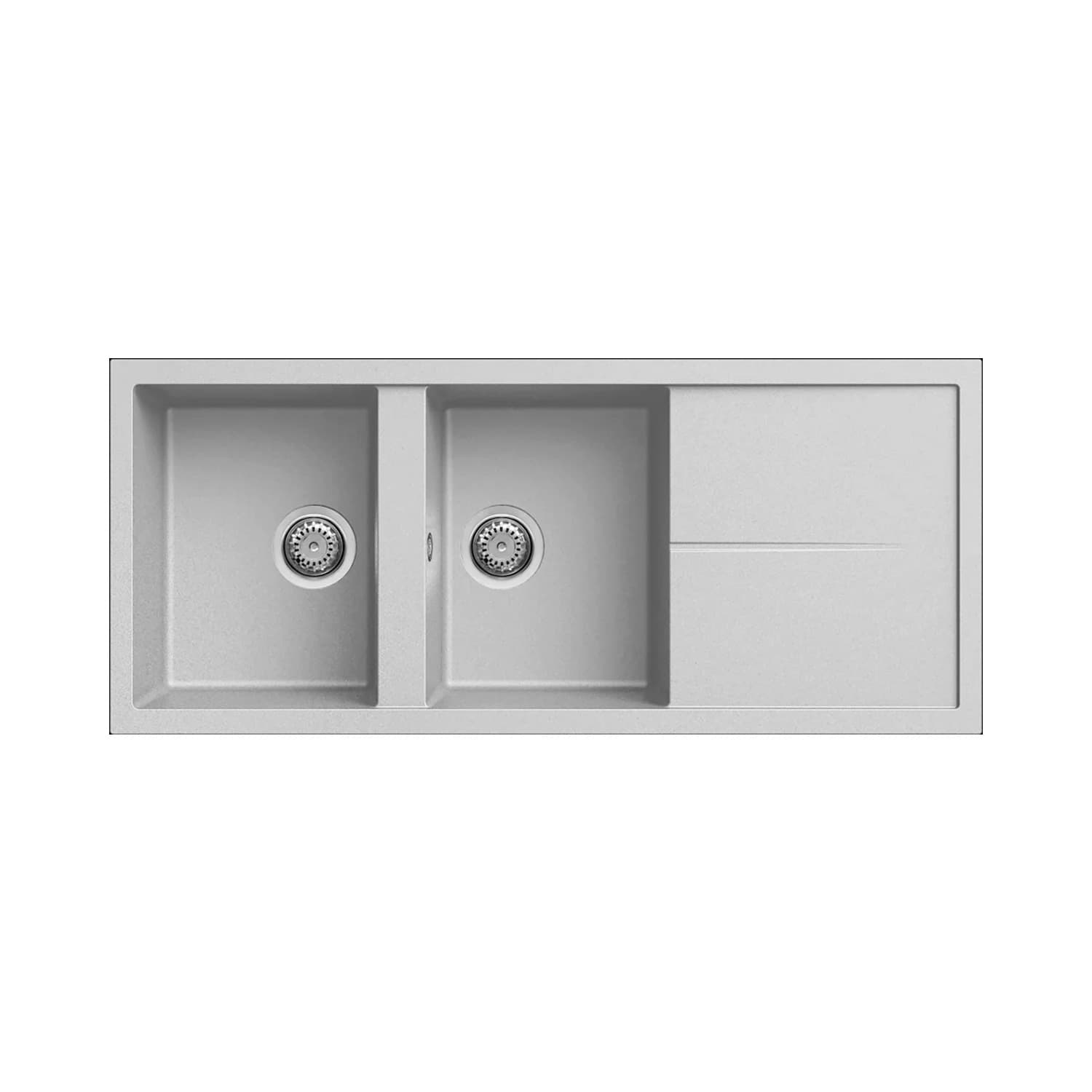 Νεροχύτης κουζίνας γρανιτένιος Elleci Unico 500 Aluminium 79 116×50 (ένθετος)