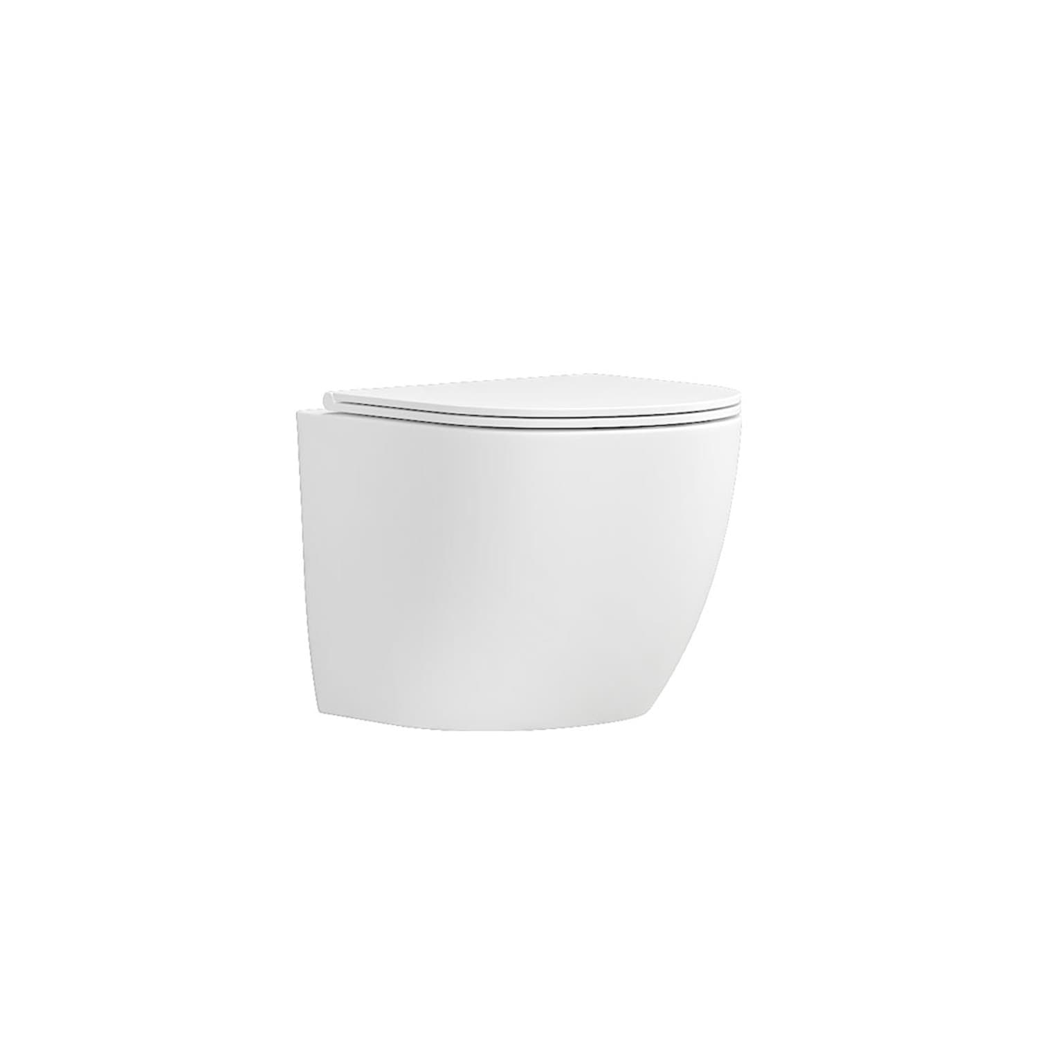 Λεκάνη κρεμαστή rimless με κάλυμμα soft close Karag Milos LT 046E-NRMW Ματ Λευκό 37x49cm