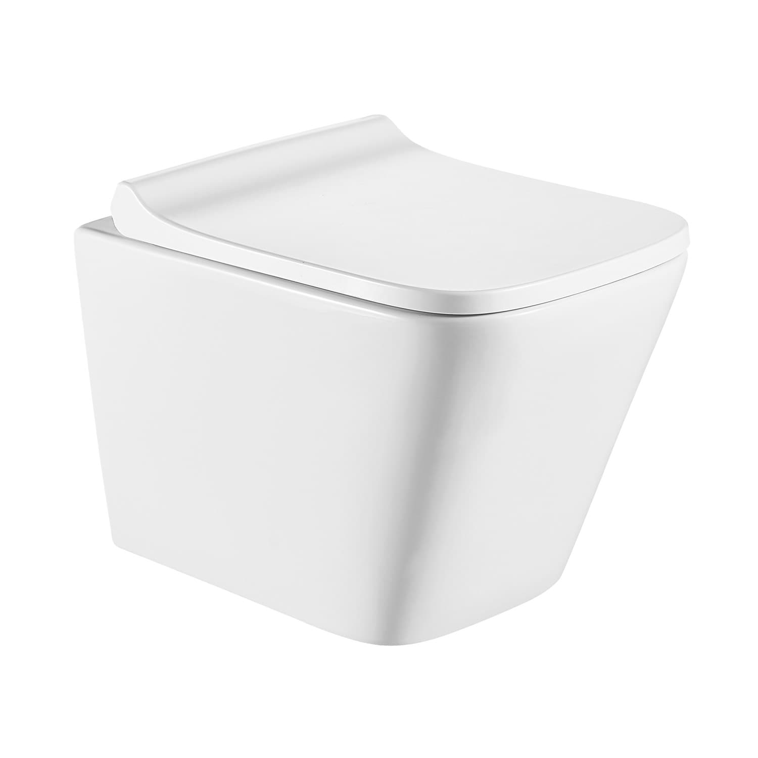 Λεκάνη κρεμαστή rimless με κάλυμμα soft close Karag LT 052E-R Λευκό 34x49cm
