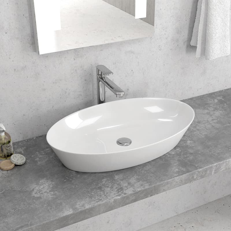 Νιπτήρας επιτραπέζιος Karag LT 1132 Λευκό 60x36