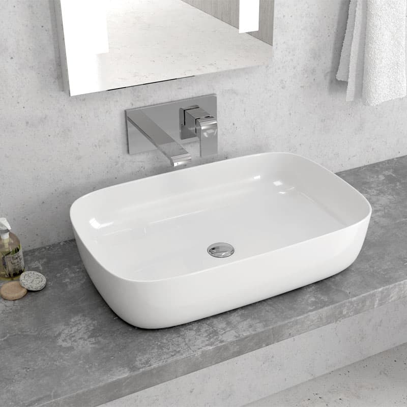 Νιπτήρας επιτραπέζιος Karag LT 2143-P Λευκό 60x39