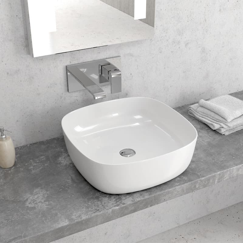 Νιπτήρας επιτραπέζιος Karag LT 2144 Λευκό 41x41