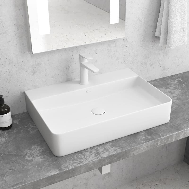 Νιπτήρας επιτραπέζιος Karag LT 2173-SMW Ματ Λευκό 50x42