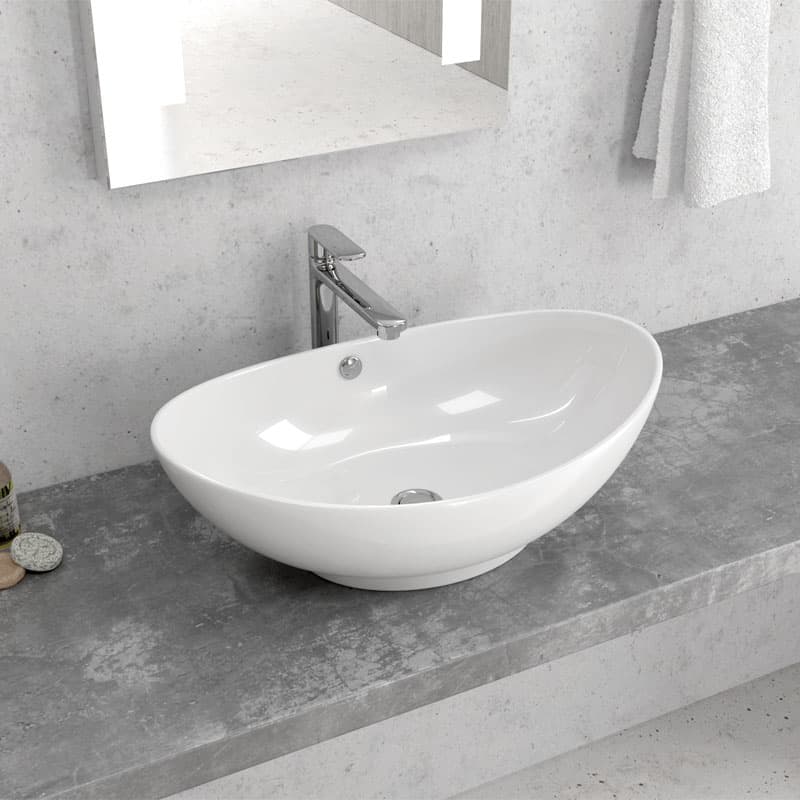 Νιπτήρας επιτραπέζιος Karag LT 3076 Λευκό 59x38,5