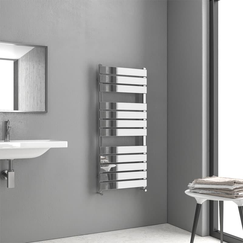 Θερμαινόμενη πετσετοκρεμάστρα Karag Marcello 11,6×51×120cm Χρώμιο (νερού) 1475Btu (χωρίς διακόπτες)