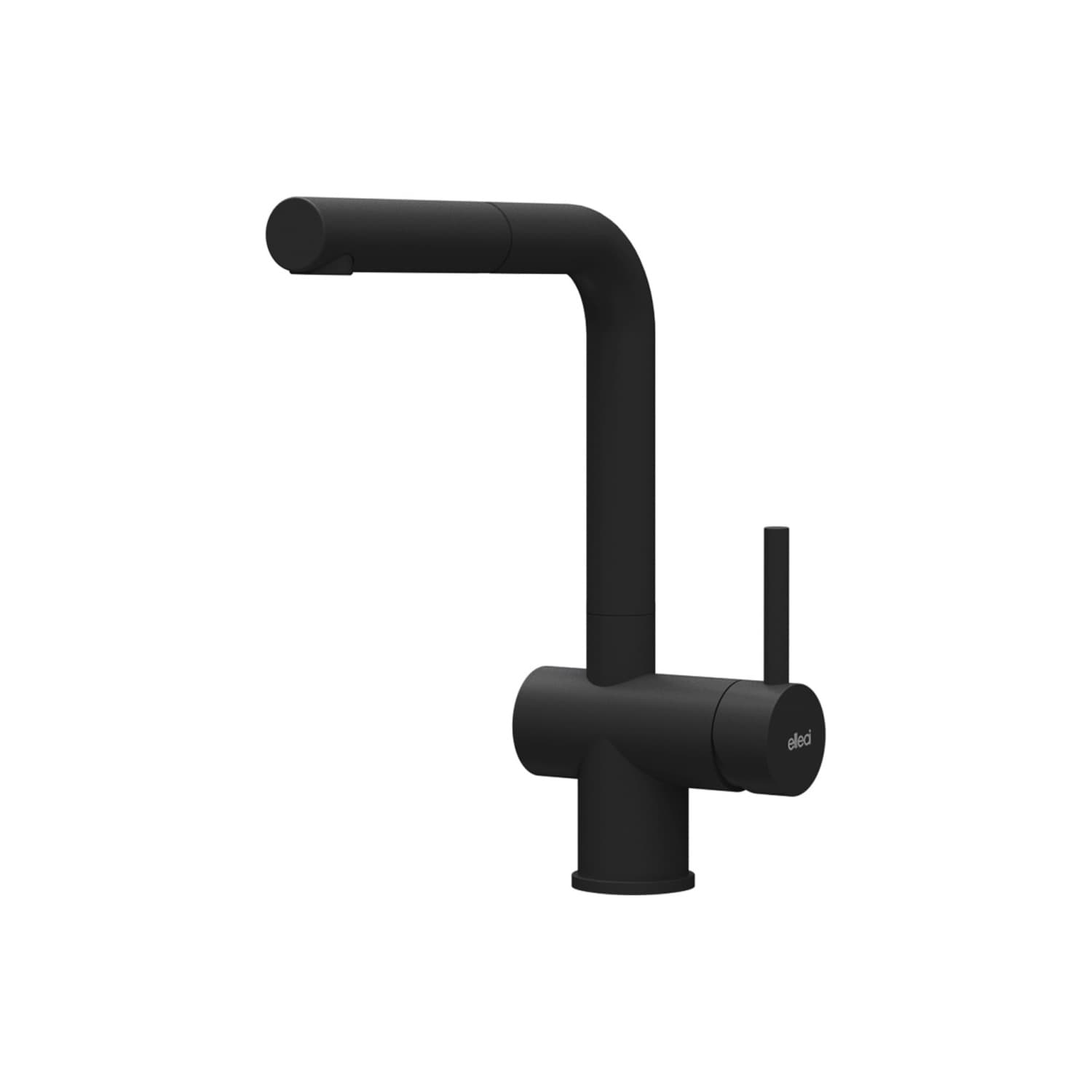 Μπαταρία κουζίνας με συρόμενο ντους Elleci Aluna Plus Full Black 40 Υ28,4cm