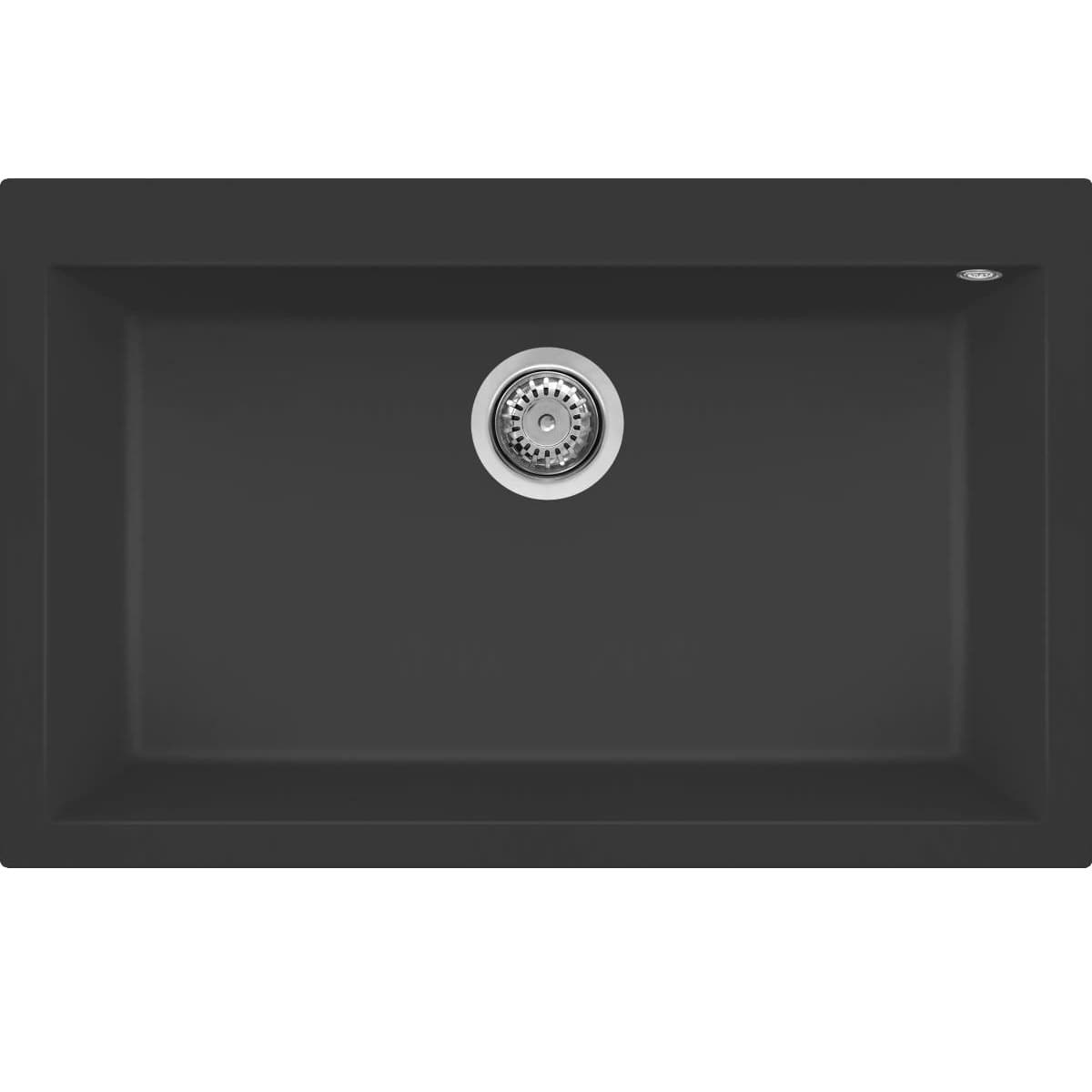 Νεροχύτης κουζίνας γρανιτένιος Elleci Quadra 130 Nero 40 79×50 (υποκαθήμενος & ένθετος)