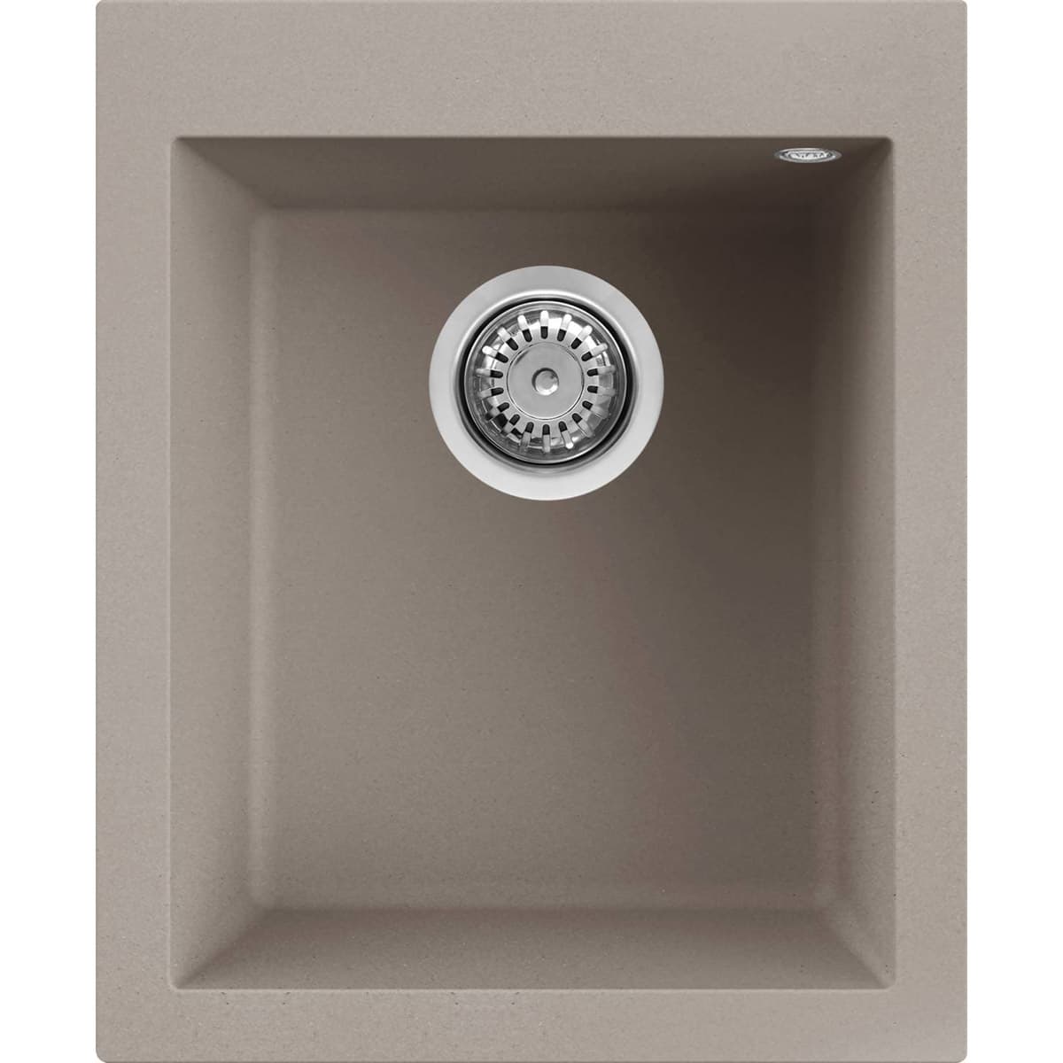 Νεροχύτης κουζίνας γρανιτένιος Elleci Quadra 100 Tortora 43 41×50 (υποκαθήμενος & ένθετος)