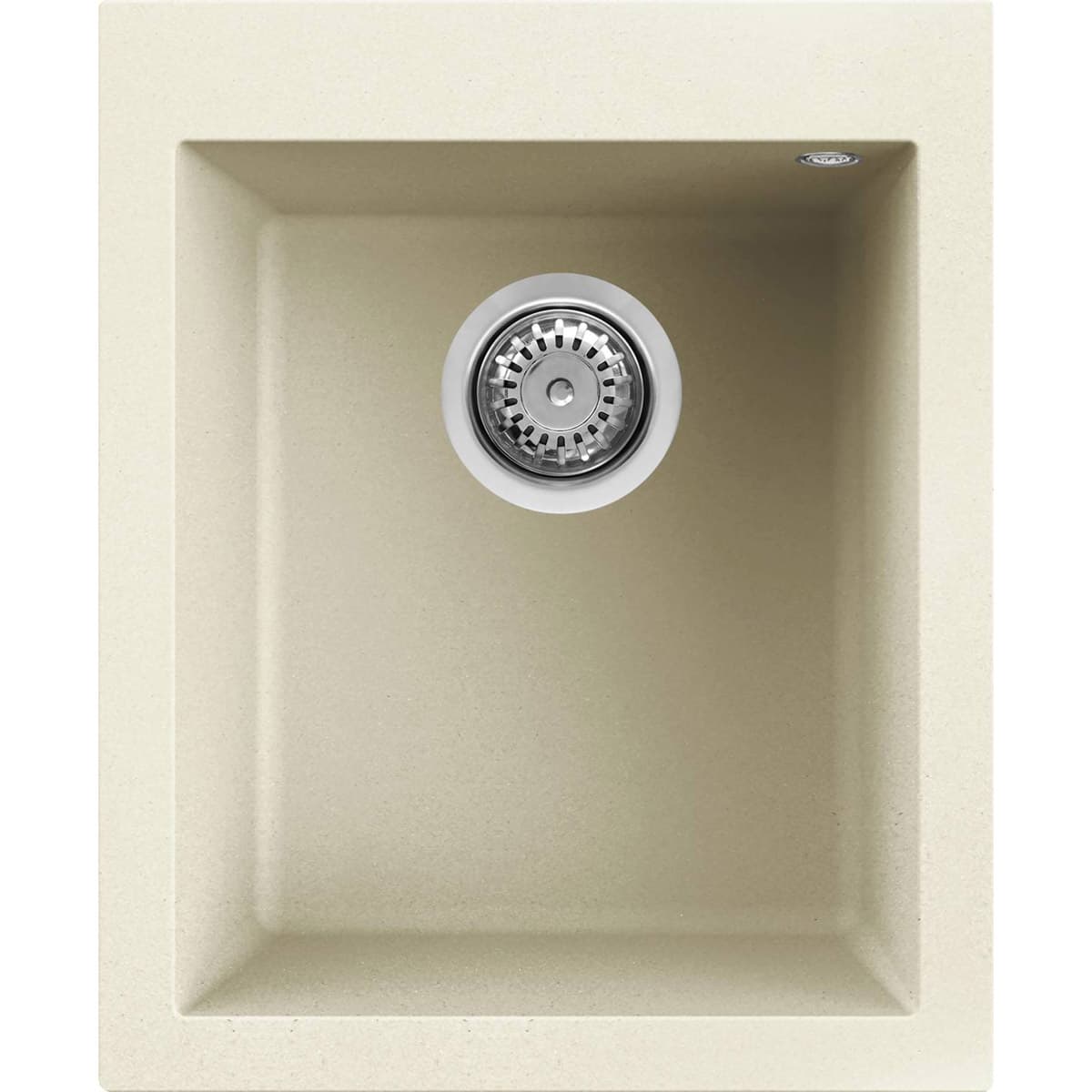 Νεροχύτης κουζίνας γρανιτένιος Elleci Quadra 100 Bianco Antico 62 41×50 (υποκαθήμενος & ένθετος)
