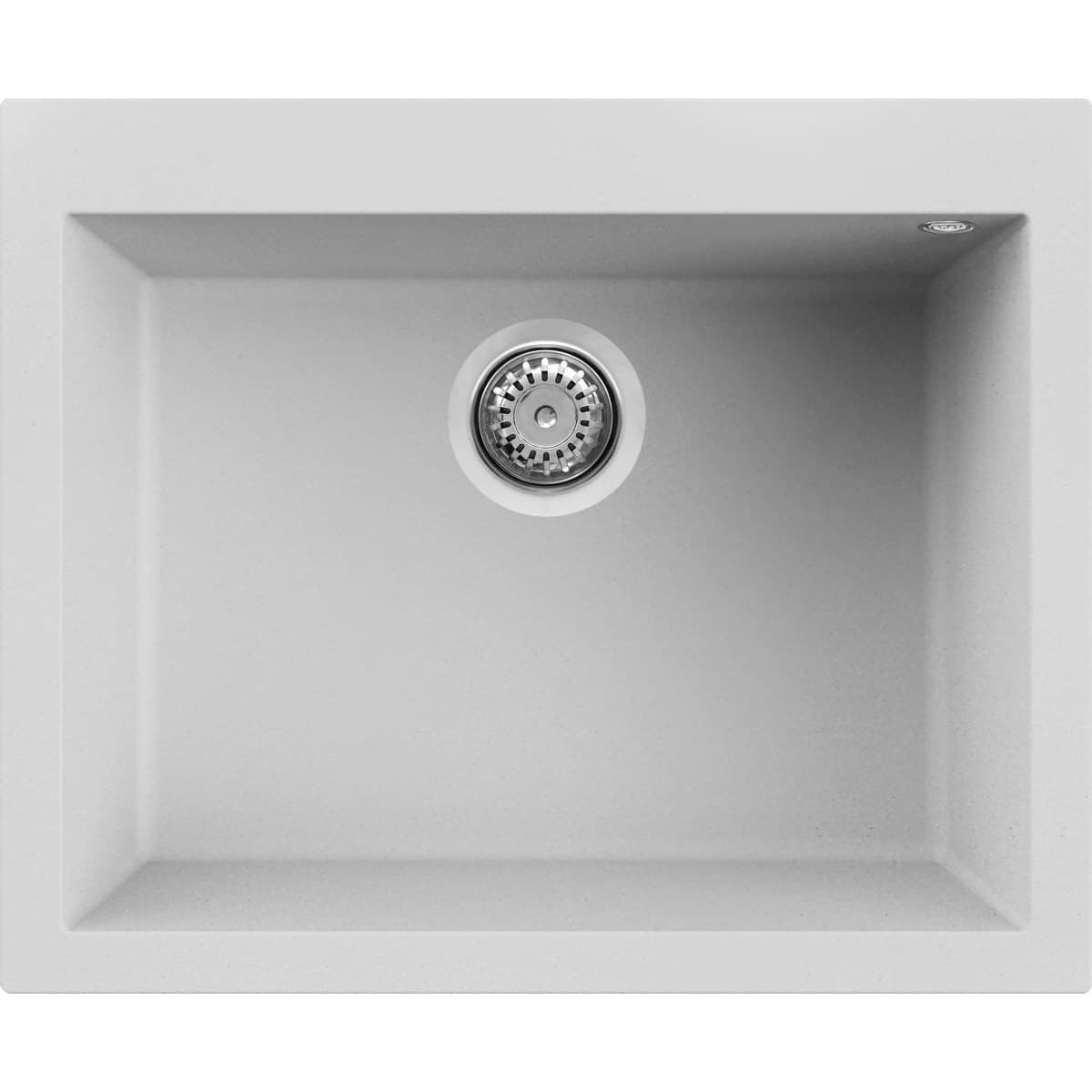 Νεροχύτης κουζίνας γρανιτένιος Elleci Quadra 110 Bianco Titano 68 61×50 (υποκαθήμενος & ένθετος)