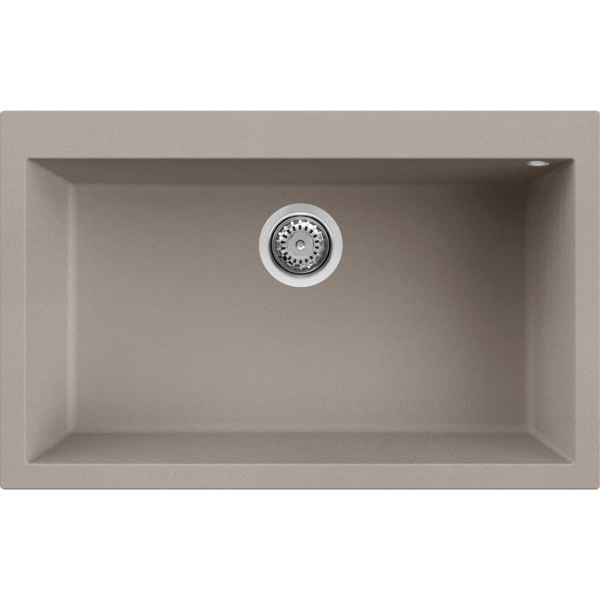 Νεροχύτης κουζίνας γρανιτένιος Elleci Quadra 130 Tortora 43 79×50 (υποκαθήμενος & ένθετος)