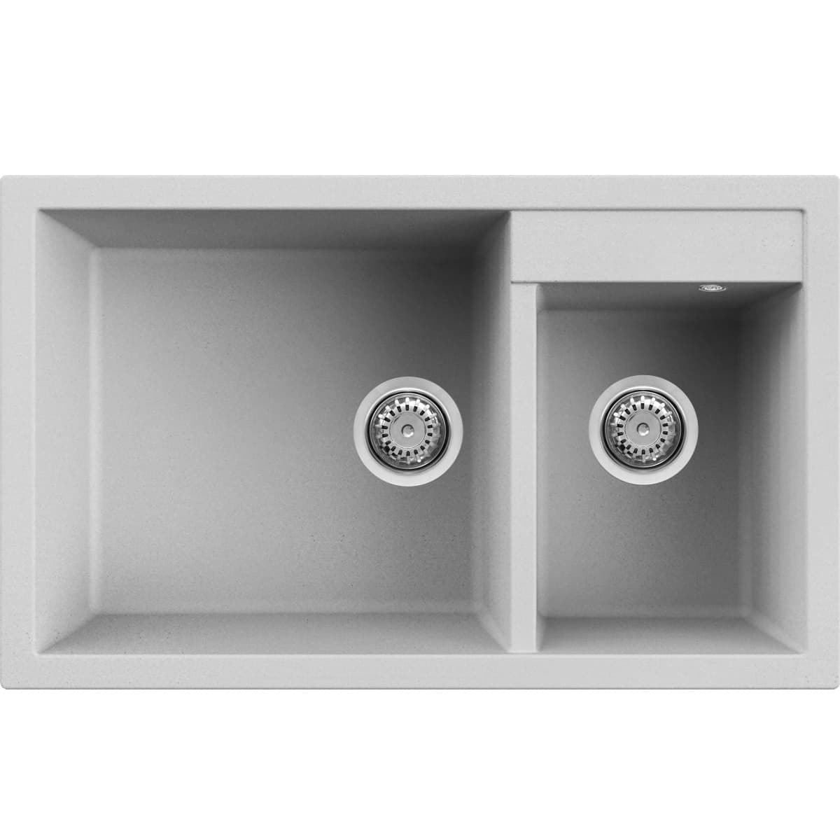 Νεροχύτης κουζίνας γρανιτένιος Elleci Quadra 440 Aluminium 79 81,5×50 (υποκαθήμενος & ένθετος)