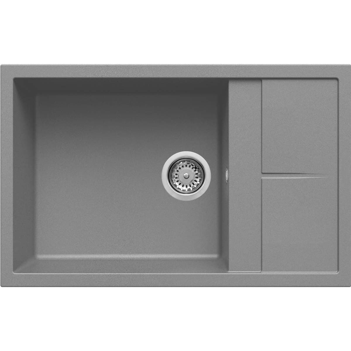 Νεροχύτης κουζίνας γρανιτένιος Elleci Unico 310 Titanium 73 78×50 (ένθετος)