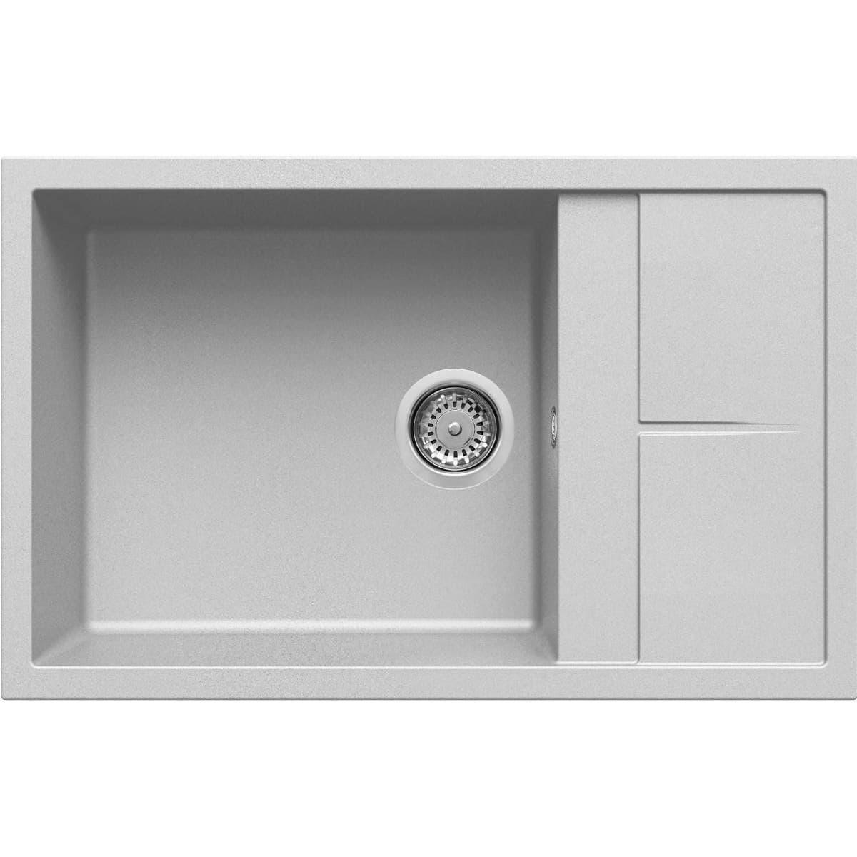 Νεροχύτης κουζίνας γρανιτένιος Elleci Unico 310 Aluminium 79 78×50 (ένθετος)