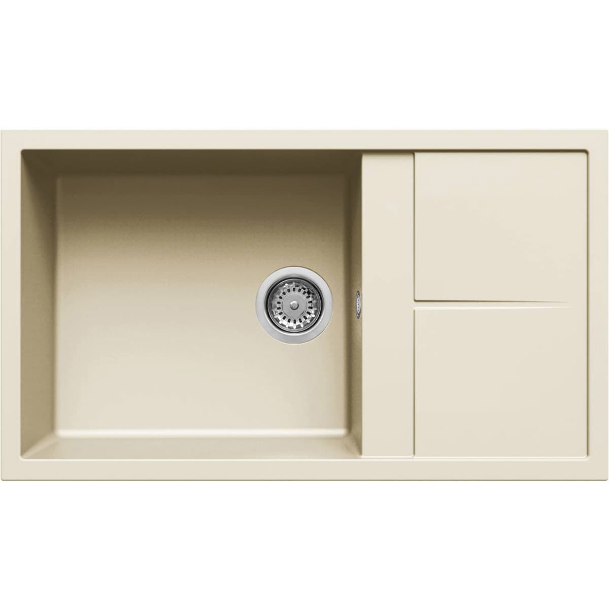 Νεροχύτης κουζίνας γρανιτένιος Elleci Unico 410 Bianco Antico 62 86×50 (ένθετος)