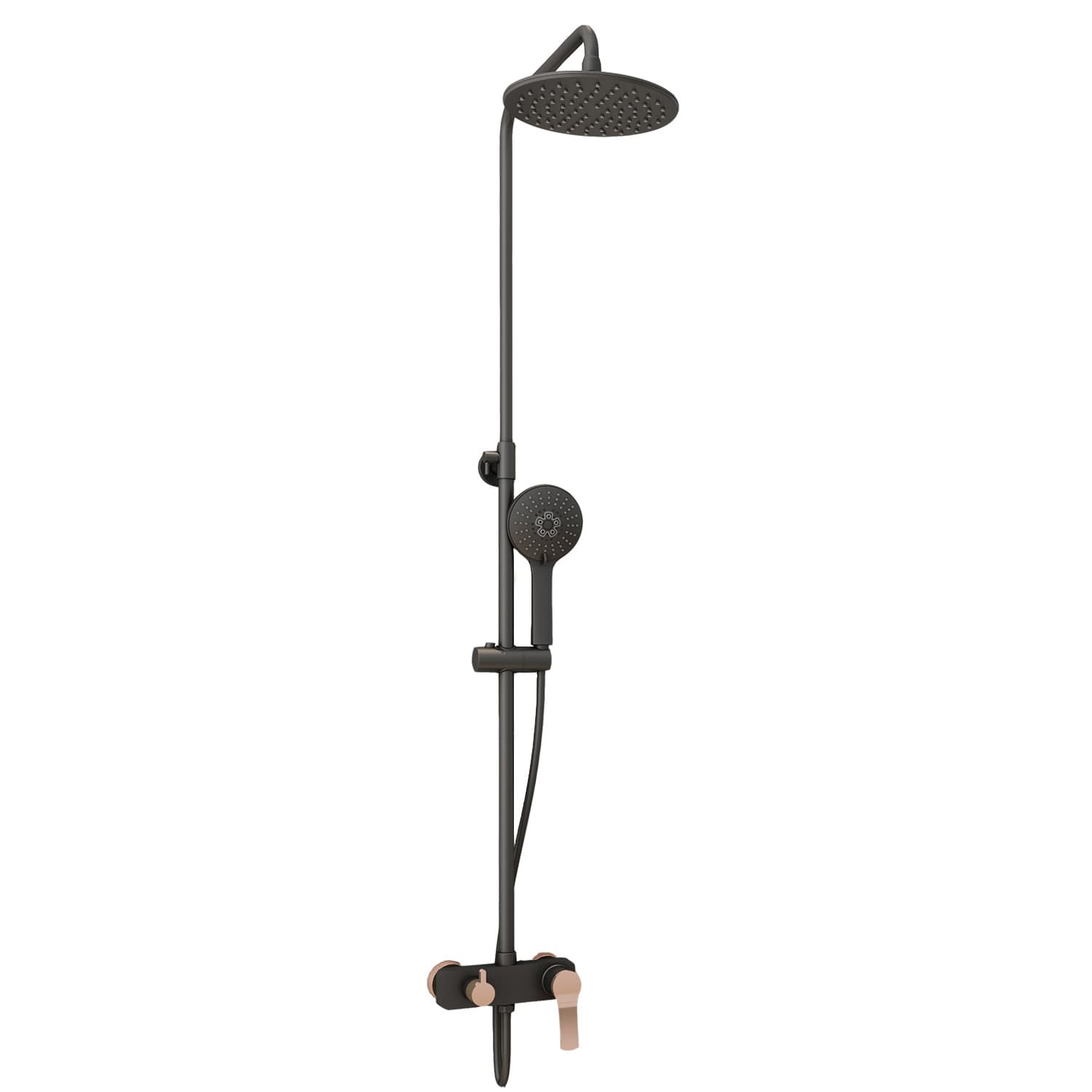 Κολώνα Ντους με Μπαταρία Karag Andare WNX33R98PA-RG Ματ Μαύρο Rose Gold (85-135cm)