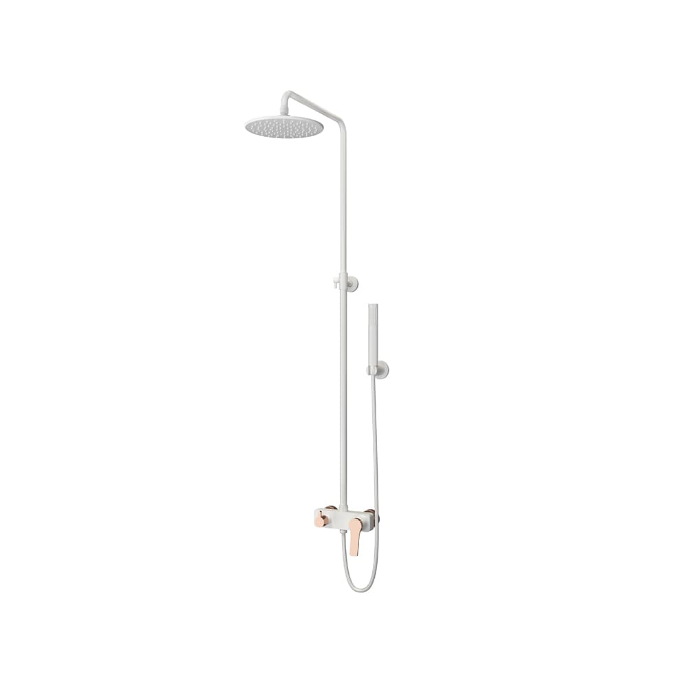Κολώνα Ντους με Μπαταρία Karag Andare WNX33R98PH-RG Ματ Λευκό Rose Gold