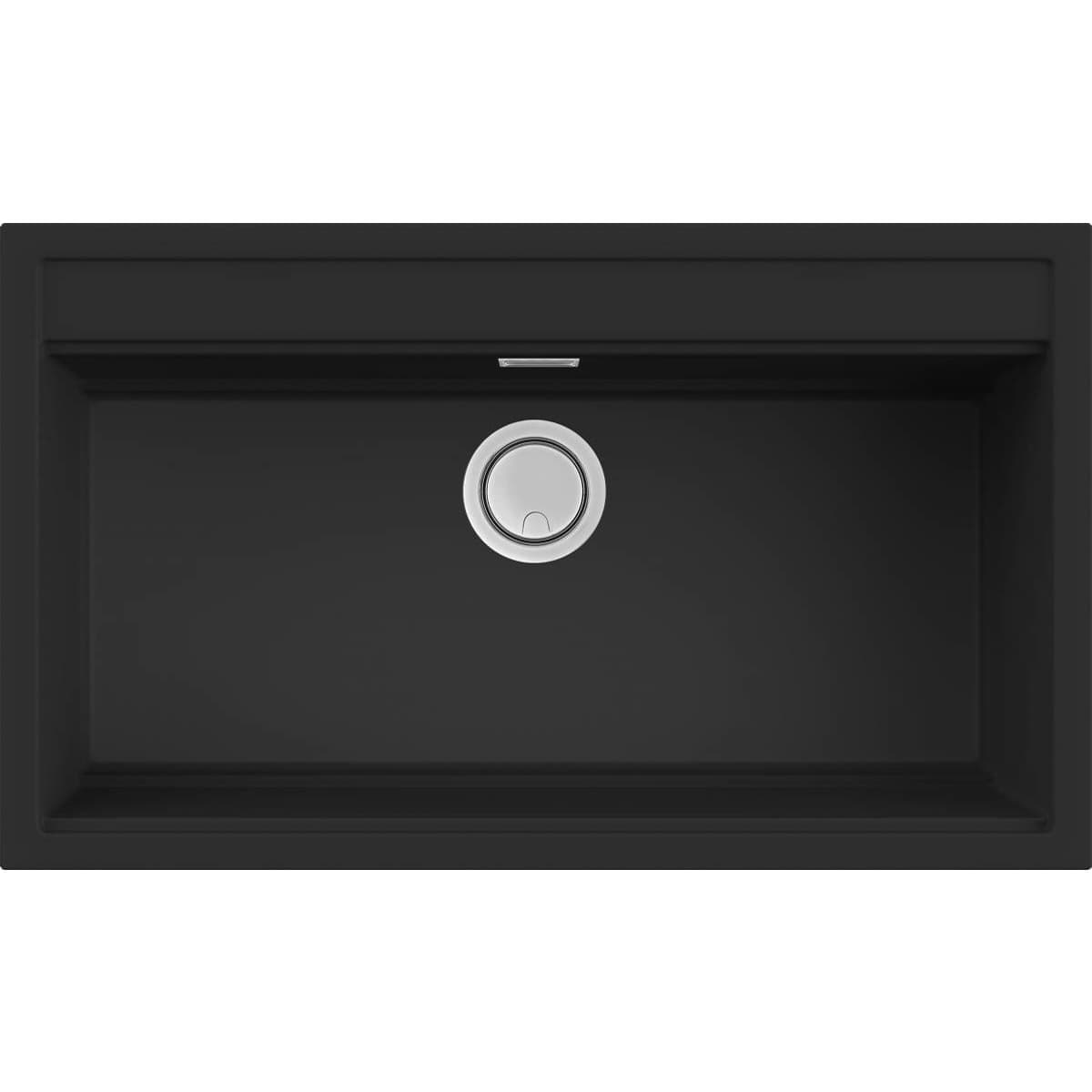 Νεροχύτης κουζίνας γρανιτένιος Elleci Best 360 Kuro 86 86×51 (ένθετος)