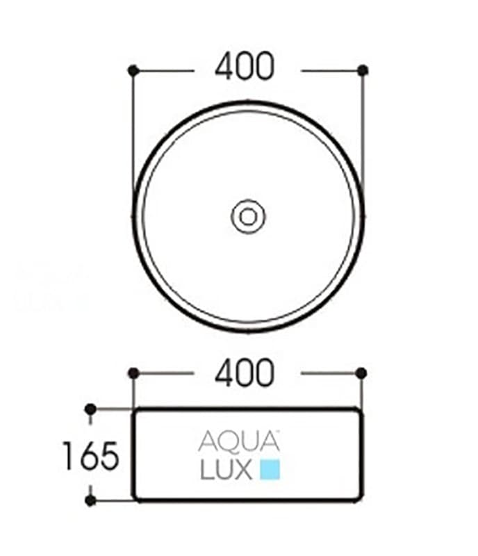 Νιπτήρας επιτραπέζιος Aqualux AL 5118 Λευκό Φ40 - 2