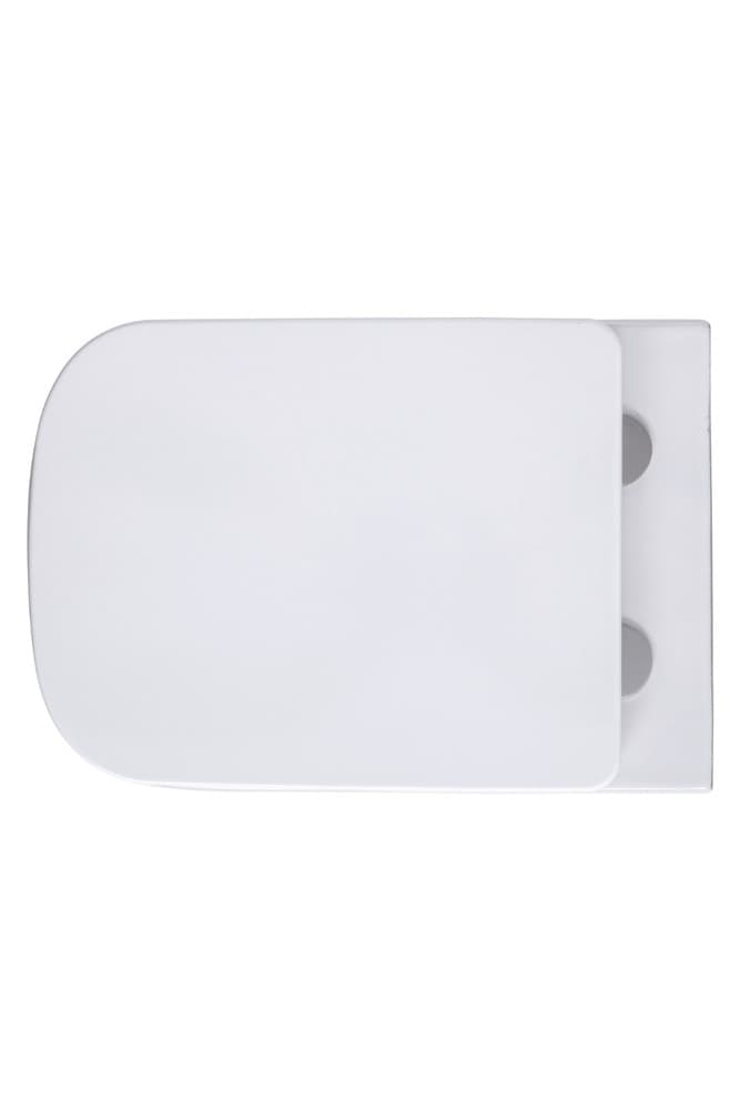Λεκάνη κρεμαστή rimless με κάλυμμα slim soft close Aqualux AL 1907 Λευκό 37x52cm - 2