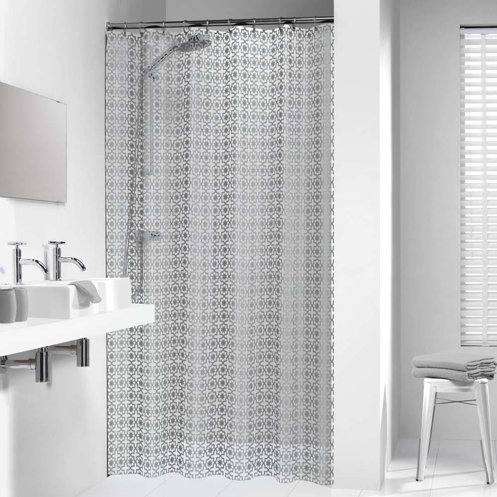 Κουρτίνα Μπάνιου Πλαστική Sealskin Hammam 210861318 Ασημί 180x200cm