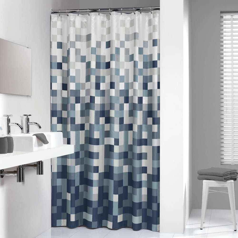 Κουρτίνα Μπάνιου Υφασμάτινη Sealskin Pixel 232651319 Μαύρο 180x200cm