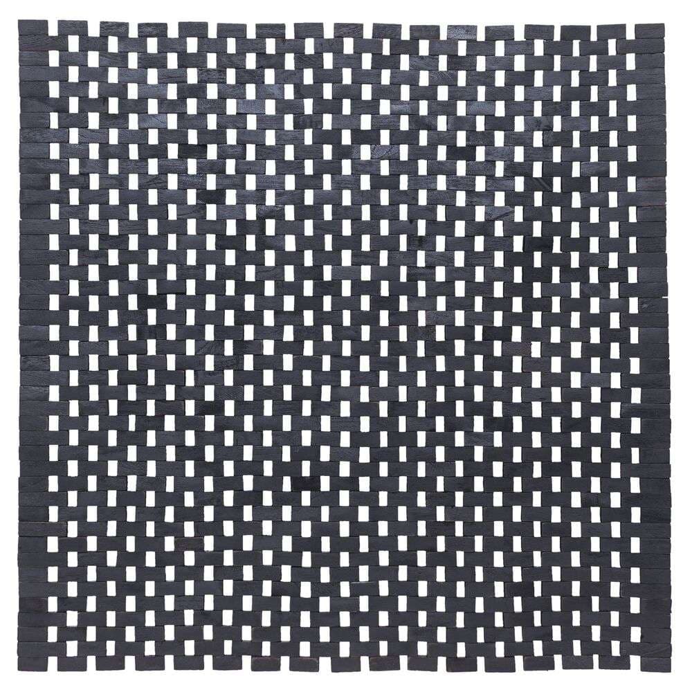 Πατάκι Μπάνιου Sealskin Woodblock 800126 Teak Μαύρο 60x60cm