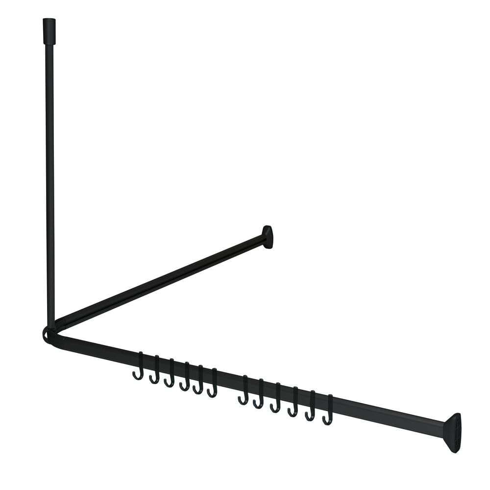 Βραχίονας Μπάνιου Γωνιακός Sealskin Easy Roll 800128 Μαύρο 170x80cm