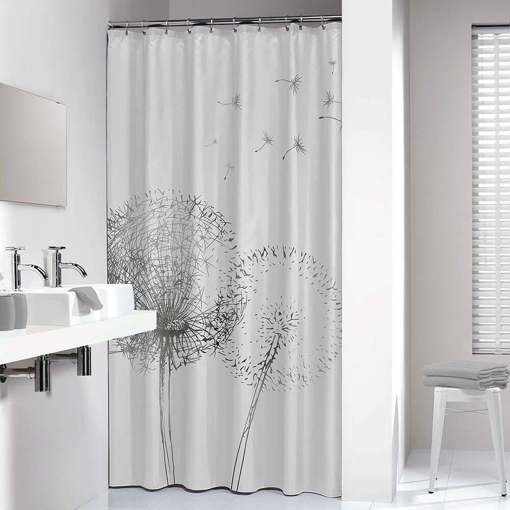 Κουρτίνα Μπάνιου Υφασμάτινη Sealskin Flow 800142 Μαύρο 180x200cm