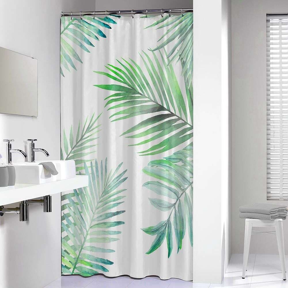 Κουρτίνα Μπάνιου Πλαστική Sealskin Leaves 800144 Πράσινο 180x200cm